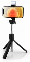 RoGer R1S 2in1 Selfie Stick + Tripod Telescopic Stand with Bluetooth Remote Control + Flash