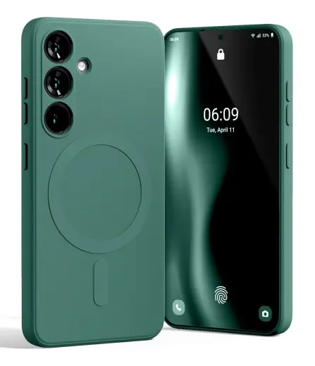 Mercury MagSafe Semi-Silicone telefoniümbris Samsung Galaxy S25 (S931) telefonile, roheline