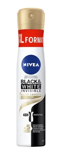 Nivea Anti-Spray Spray Black and White (Invisible Silky and Smooth) 150 Ml