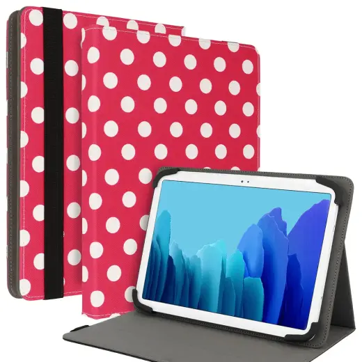 Wonder Canvas Tablet Case 10 inches red polka-dot