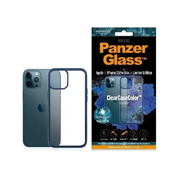 PanzerGlass ClearCase case for iPhone 12 Pro Max - transparent and blue