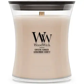 WoodWick Crystal Ginger Váza ( krystalizovaný zázvor ) - Vonná svíčka 275.0g
