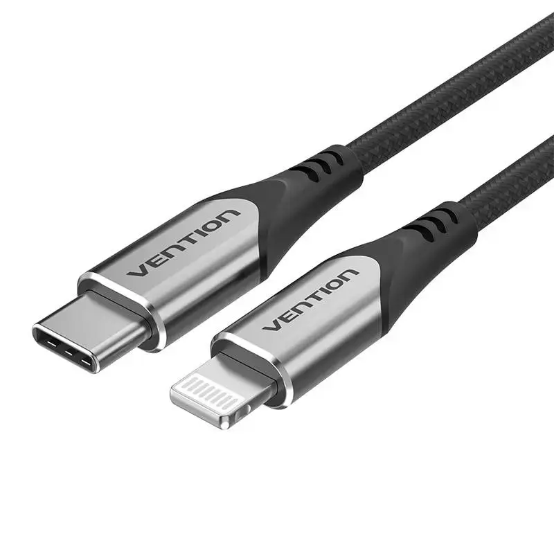 Vention TACHF data transfer and charging cable | USB-C to Lightning | 15W | 1m | gray