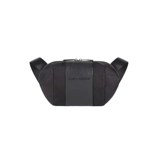 Piquadro, Bum, Textile Crossbody Bag, Black, CA5479BR2, 28 x 16 x 6cm, For Men