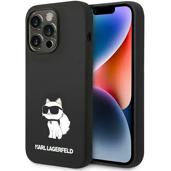 Karl Lagerfeld KLHMP14LSNCHBCK iPhone 14 Pro 6,1" hardcase czarny|black Silicone Choupette MagSafe