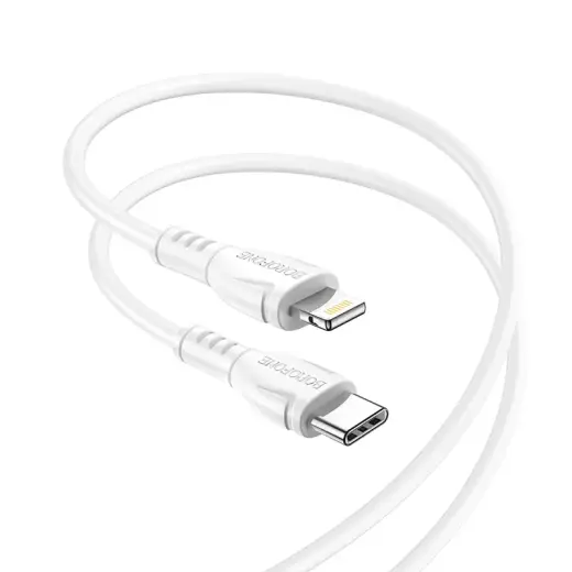 Borofone BX51 data transfer and charging cable | USB-C to Lightning | 12W | 1m | white