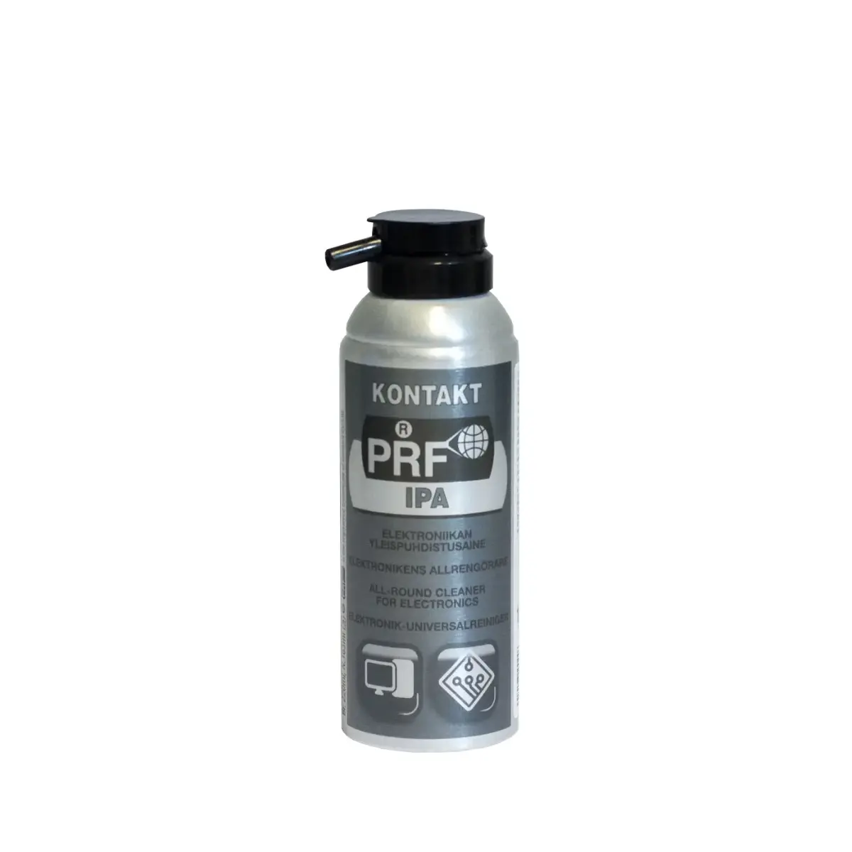 PRF Pure isopropanol, which removes dirt, oil, grease and resin from printed circuits and magnet heads. IPA 220 ml Taerosol