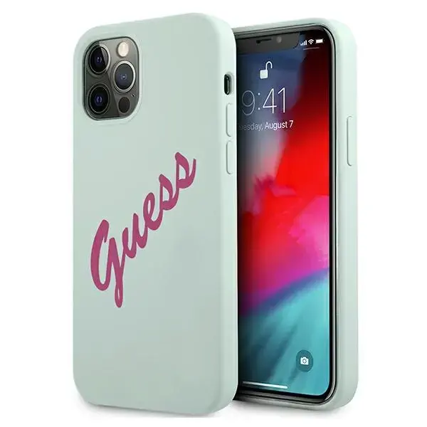Guess GUHCP12LLSVSBF iPhone 12 Pro Max 6,7" niebieski fuksja|blue fuschia hardcase Silicone Vintage