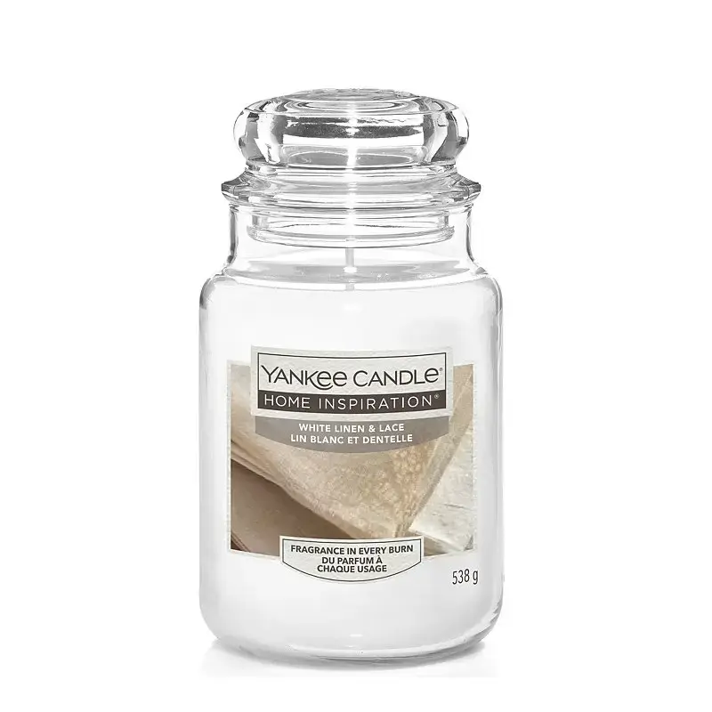 Yankee Candle Home Large Jar White Linen & Lace 538g