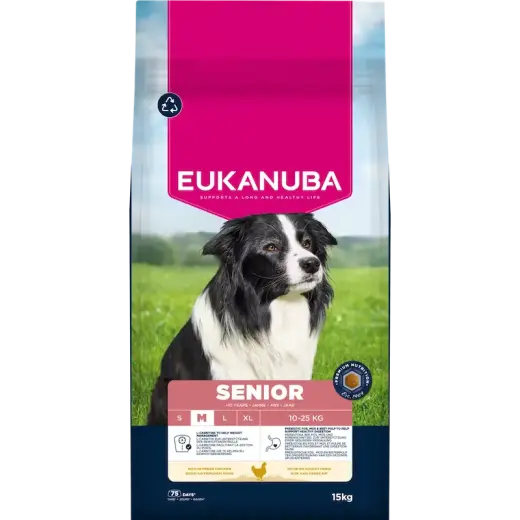Sausa barība suņiem - Eukanuba Senior Medium Chicken 15 kg