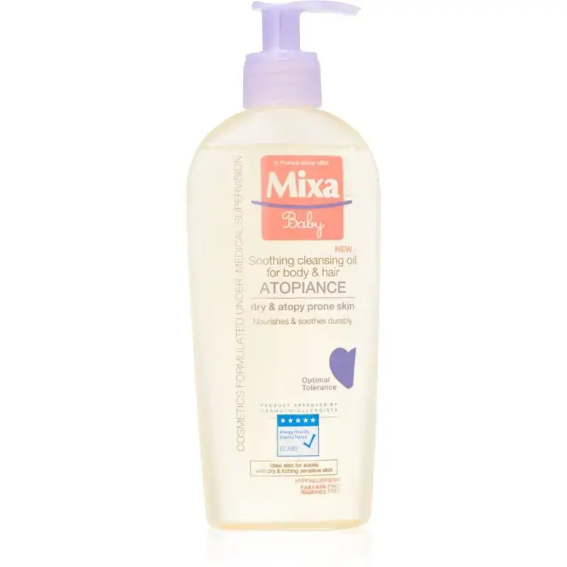 Mixa Soothing Cleansing Oil for Body and Hair (for Children) - 250 Ml