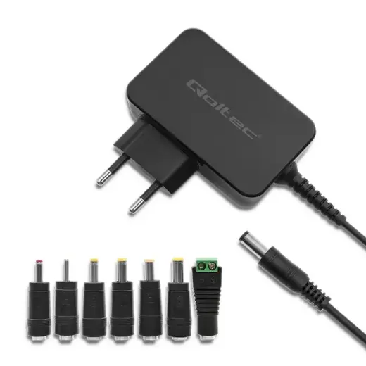 Qoltec Universal power adapter 30W | 12V | 2.5A | Compact | MultiPlug | 7 plugs