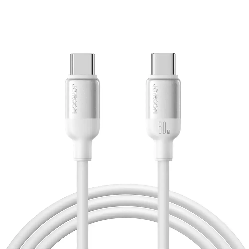 Joyroom S-A62 Lively Series datu pārraides un uzlādes vads | USB-C uz USB-C | 60W | 1.2m | balts