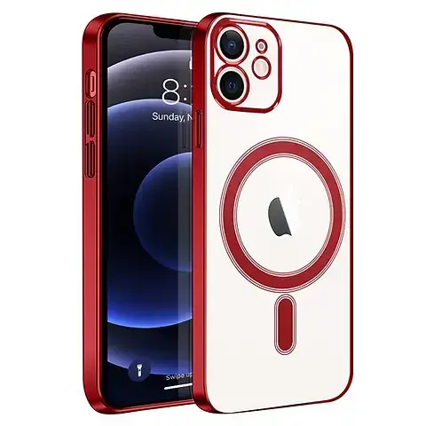 Fusion Electroplate phone case with MagSafe support for iPhone 15 Pro Max red