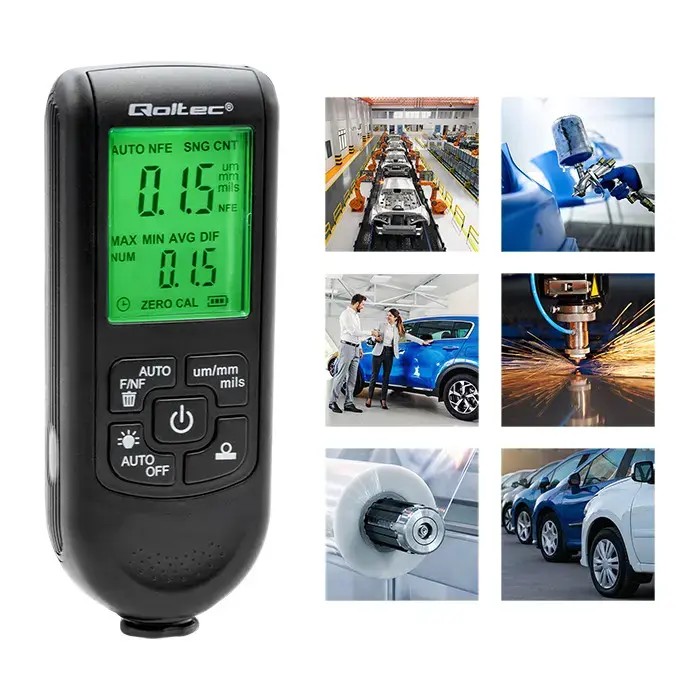 Qoltec Coating thickness gauge with LCD | 0 ~ 2000um