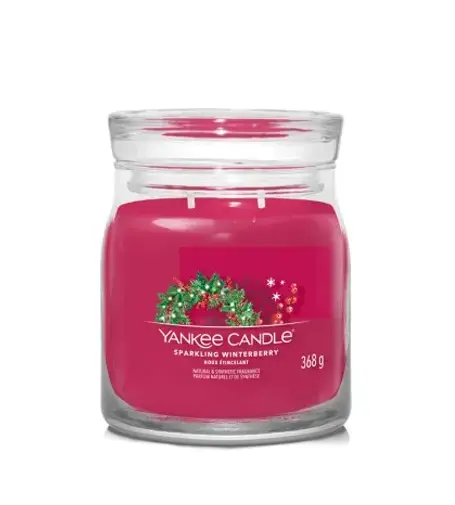 Yankee Candle Sparkling Winterberry signature candle medium 368 g