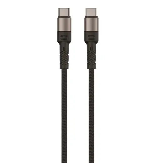 Setty KSL-02 datu pārraides un uzlādes vads | USB-C uz USB-C | 100W | 1m | melns