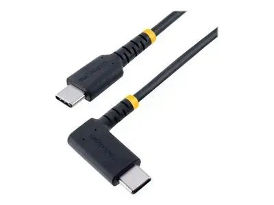 StarTech.com 6ft (2m) USB C Charging Cable Right Angle, 60W PD 3A, Heavy Duty Fast Charge USB-C Cable, USB 2.0 Type-C, Durable and Rugged Aramid Fiber, S20|iPad|Pixel - High Quality USB Charging Cord (R2CCR-2M-USB-CABLE) - USB-C cable - 24 pin USB-C to 24