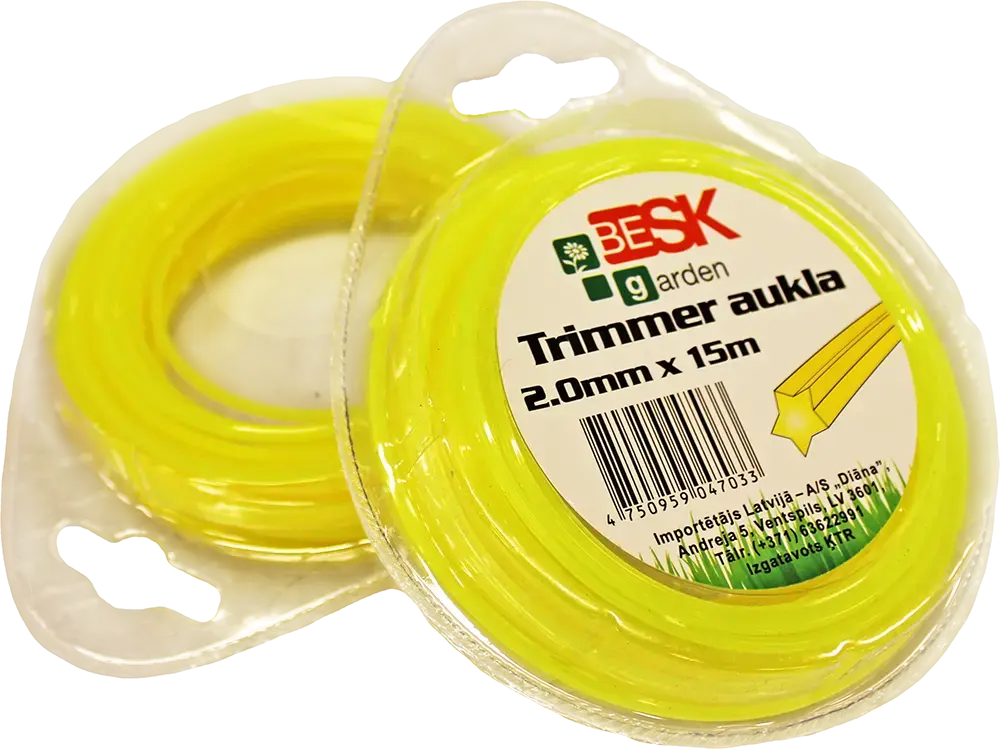Trimmera aukla 2.0mm*15m zvaigzne