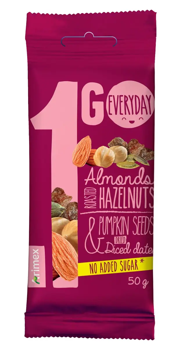 Riekstu, sēklu, dateļu maisījums 1GO, 50g