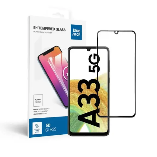 Blue Star 5D tempered glass for phone Galaxy A33 5G