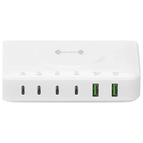 4smarts 540570 1-in-1 bezvadu lādētājs | Qi | 100W | balts