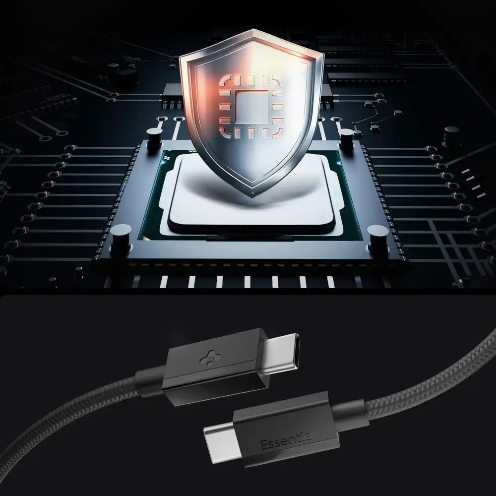 Spigen EB6015CC datu pārraides un uzlādes vads | USB-C uz USB-C | 60W | 1.5m | melns
