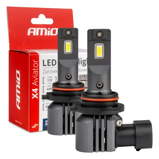 LED Headlights X4-series AVIATOR HB4 9006 6500K max 44W AMIO-03767