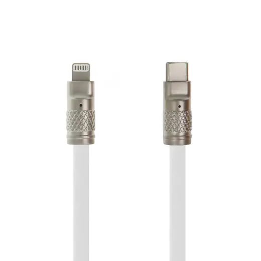 Setty Zink datu pārsūtīšanas un uzlādes kabelis | USB-C uz Lightning | 27W | 1,2m | balts