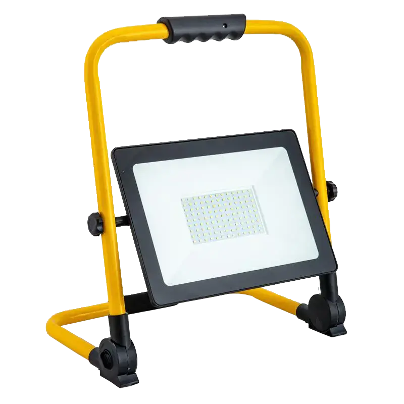 Prožektors LED 100W IP65 uz zemā statīva, melns