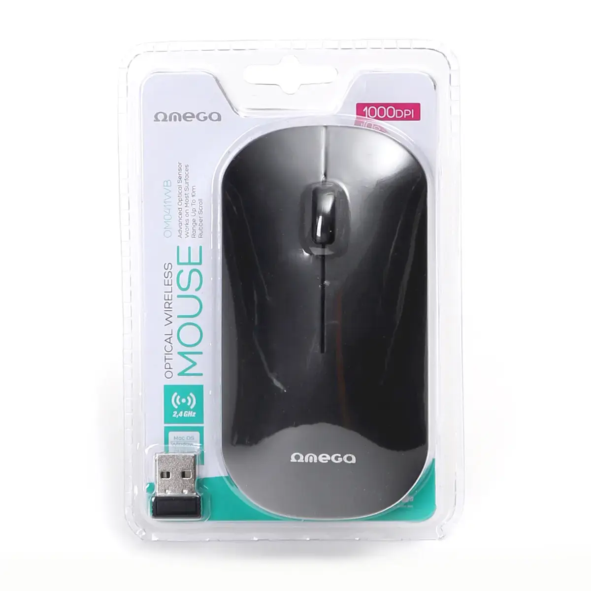 Omega OM0411WB wireless mouse 1000 DPI black