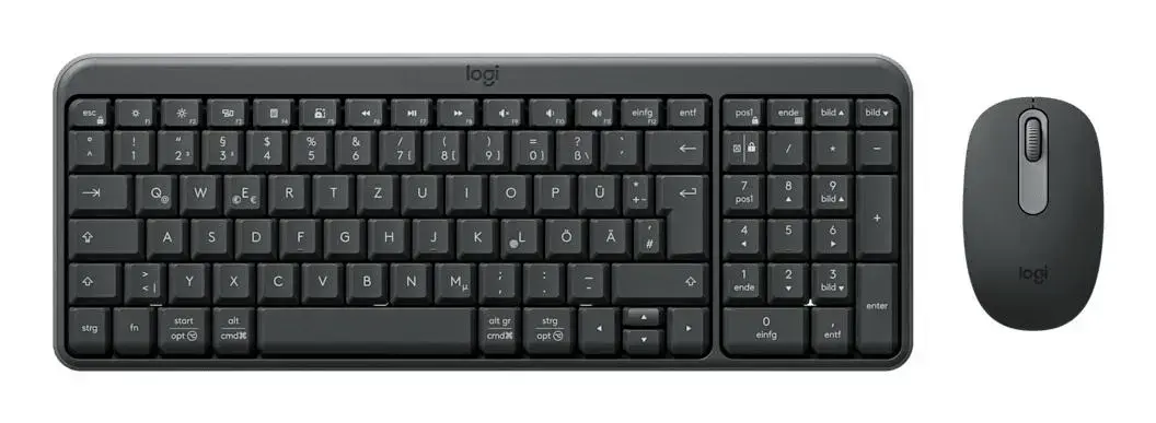 Беспроводной комплект клавиатура и мышь Logitech MK250 920-013552, раскладка DE, графитовый