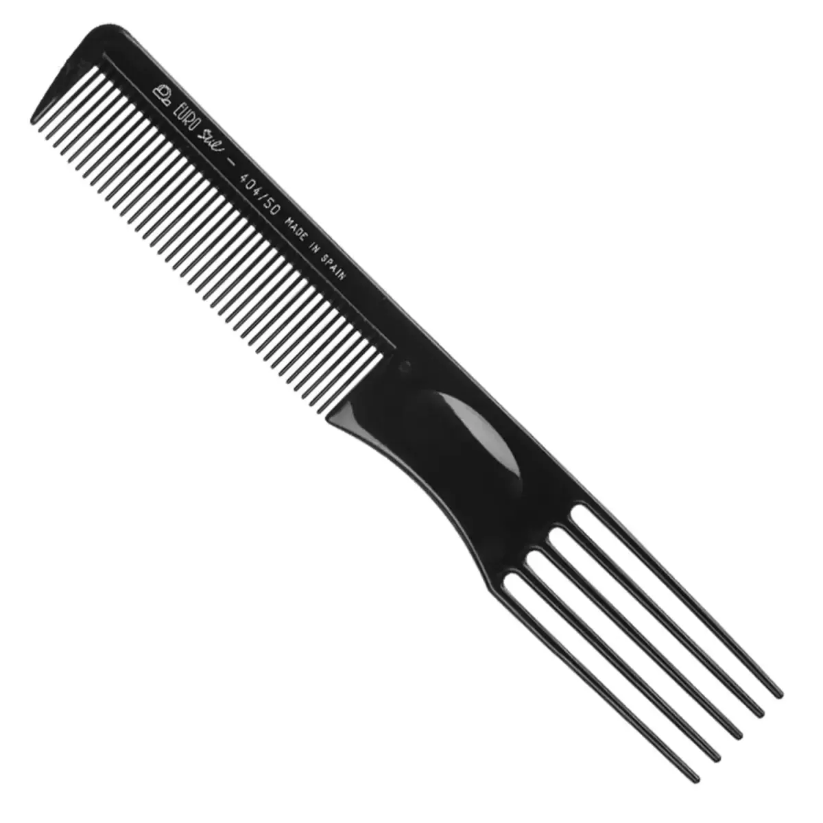 EUROSTIL Black Black Comb, 5 Tines
