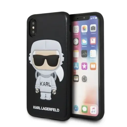 Karl Lagerfeld KLHCPXKSCO iPhone X hardcase czarny|black Karl Space Cosmonaut