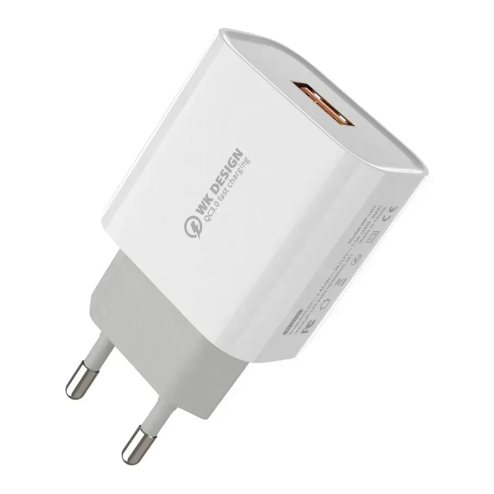 WK Design WP-U57 сетевое зарядное устройство USB | 18W | 3A | Quick Charge 3.0 | белое