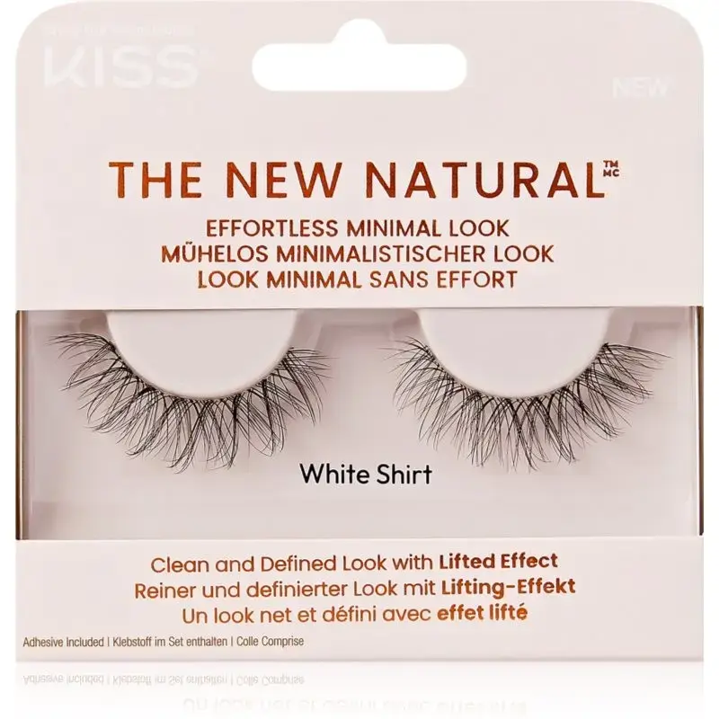 KISS the New Natural Effortless Minimal Look False Eyelashes White Shirt 2 Pc