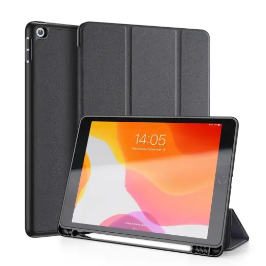 Dux Ducis domo grāmatveida maks planšetdatoram Apple iPad 7 10.2 (2019) A2200 | A2198 | A2232 melns