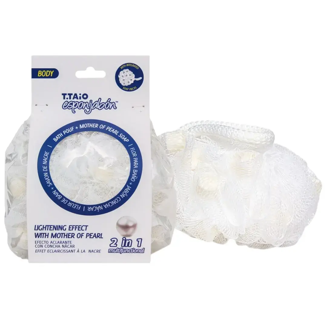 Esponjabon, Mother Of Pearl, Lightening, Soap & Sponge 2-In-1