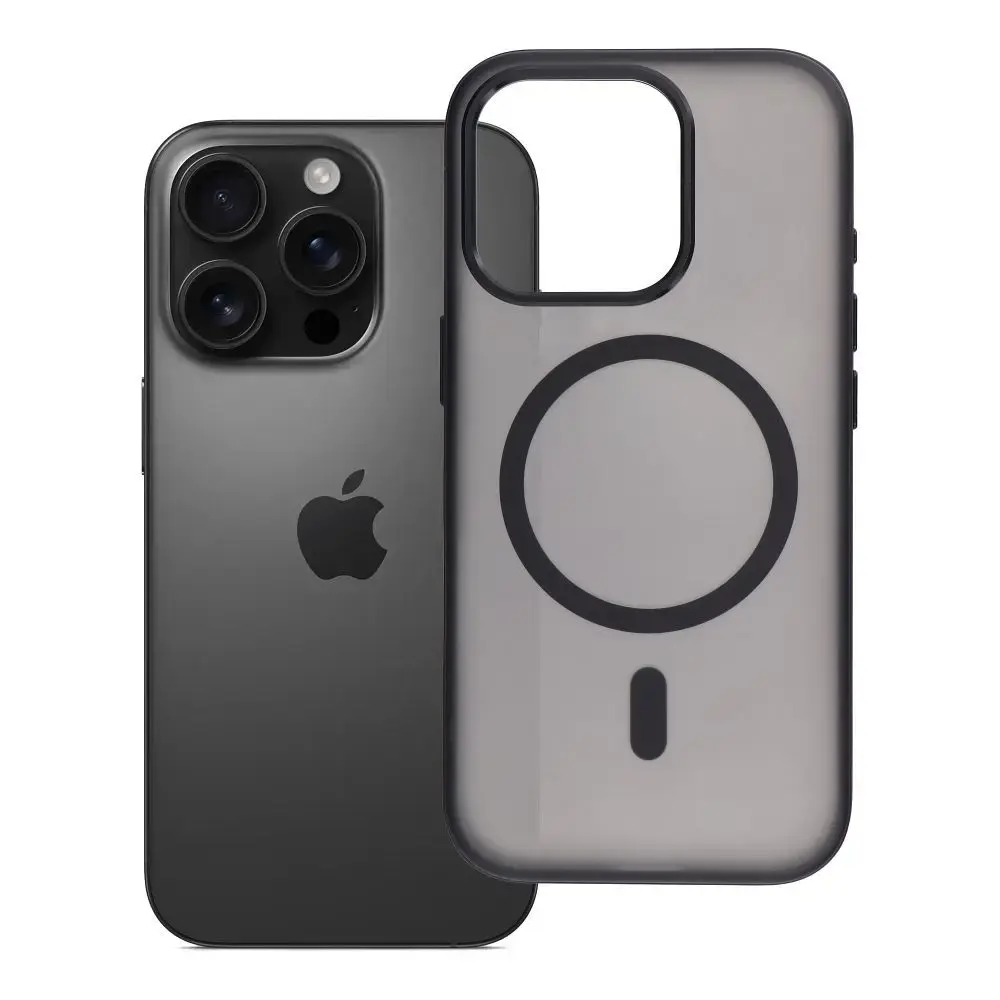 Flexline Mag maciņš ar MagSafe atbalstu telefonam iPhone 16 Pro melns