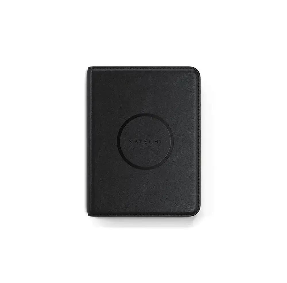 Locator compatible with Apple Find My Satechi FindAll Passport Cover shape Vegan Leather ST-VPCK black