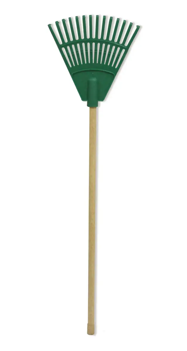 HORTUS Small rake with handle green 20cm (14 tines)