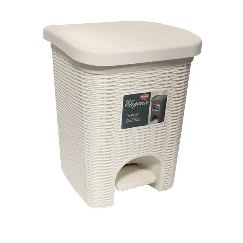 Atkritumu konteiners ar pedāli Milo 245x250x320mm, balts