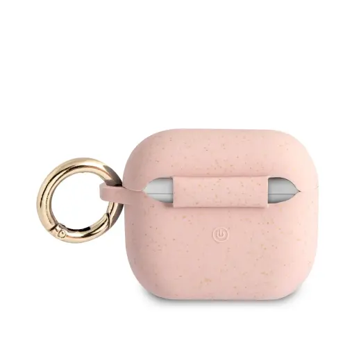GUA3SGGEP Guess Glitter Printed Logo Silicone Case for Airpods 3 Pink