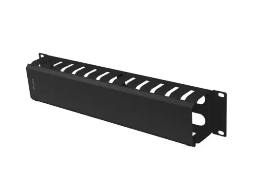 Cable organizer 19 inches 2U with type A cover black