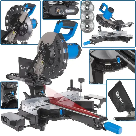 2000W Sliding Compound Miter Saw – 255mm Blade