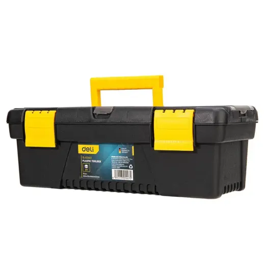 Plastmasas instrumentu kaste Deli Tools EDL432412, 12'' (dzeltena)