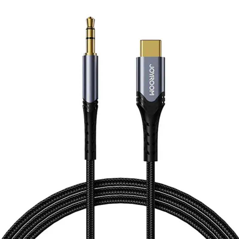 Port Audio Cable 3,5 mm mini jack | USB Type-C | 2m Joyroom SY-A03 (black)
