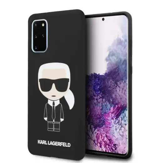 Karl Lagerfeld KLHCS67SLFKBK Silicone Cover For Samsung G985 Galaxy S20 Plus Black