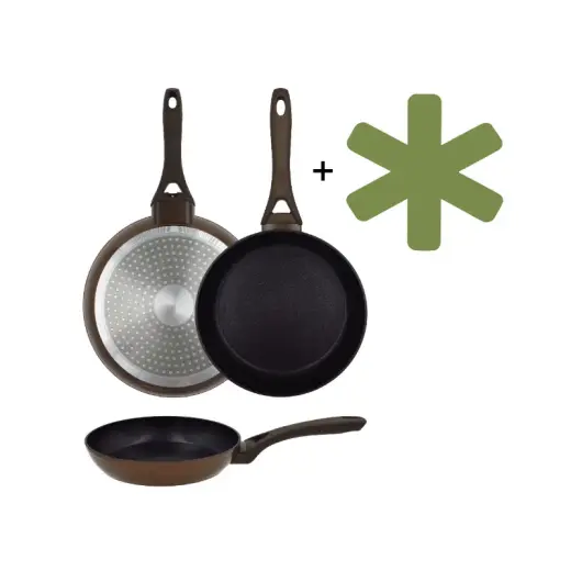 Kepimo keptuvė Natura Ø24 cm, indukcinė, rudos spalvos, su apsauga