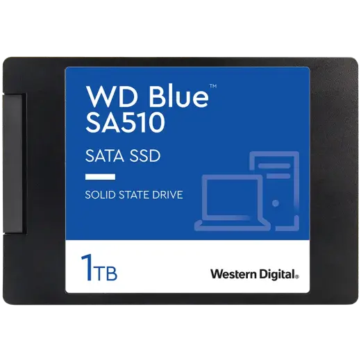 SSD POWERED BY SANDISK  Blue SA510 1TB SATA, 2.5'', 7mm, Read/Write: 560/520 MBps, IOPS 90K/82K, TBW: 400